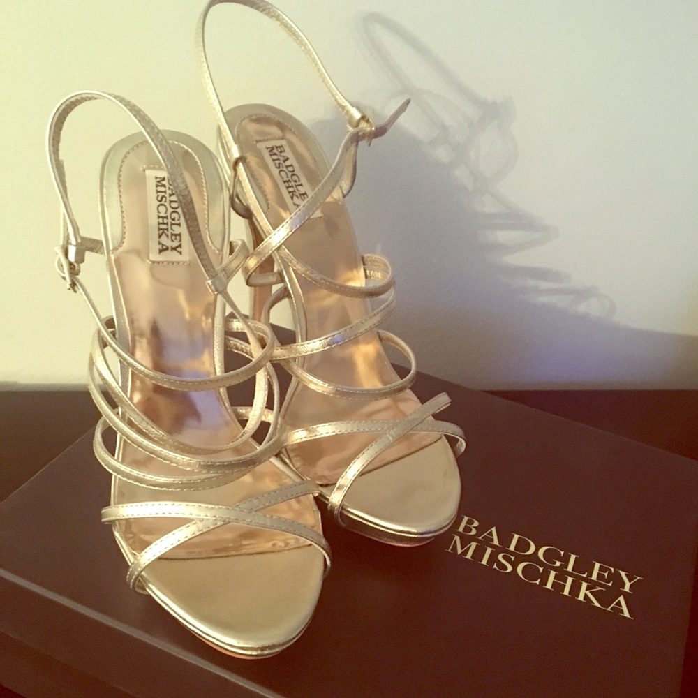 Gold Strappy Sandals